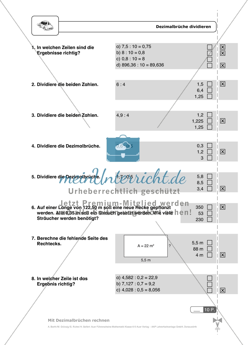 Mit diesen Multiple-Choice-Aufgaben mit Lösungen können die Schülerinnen und Schüler einen
