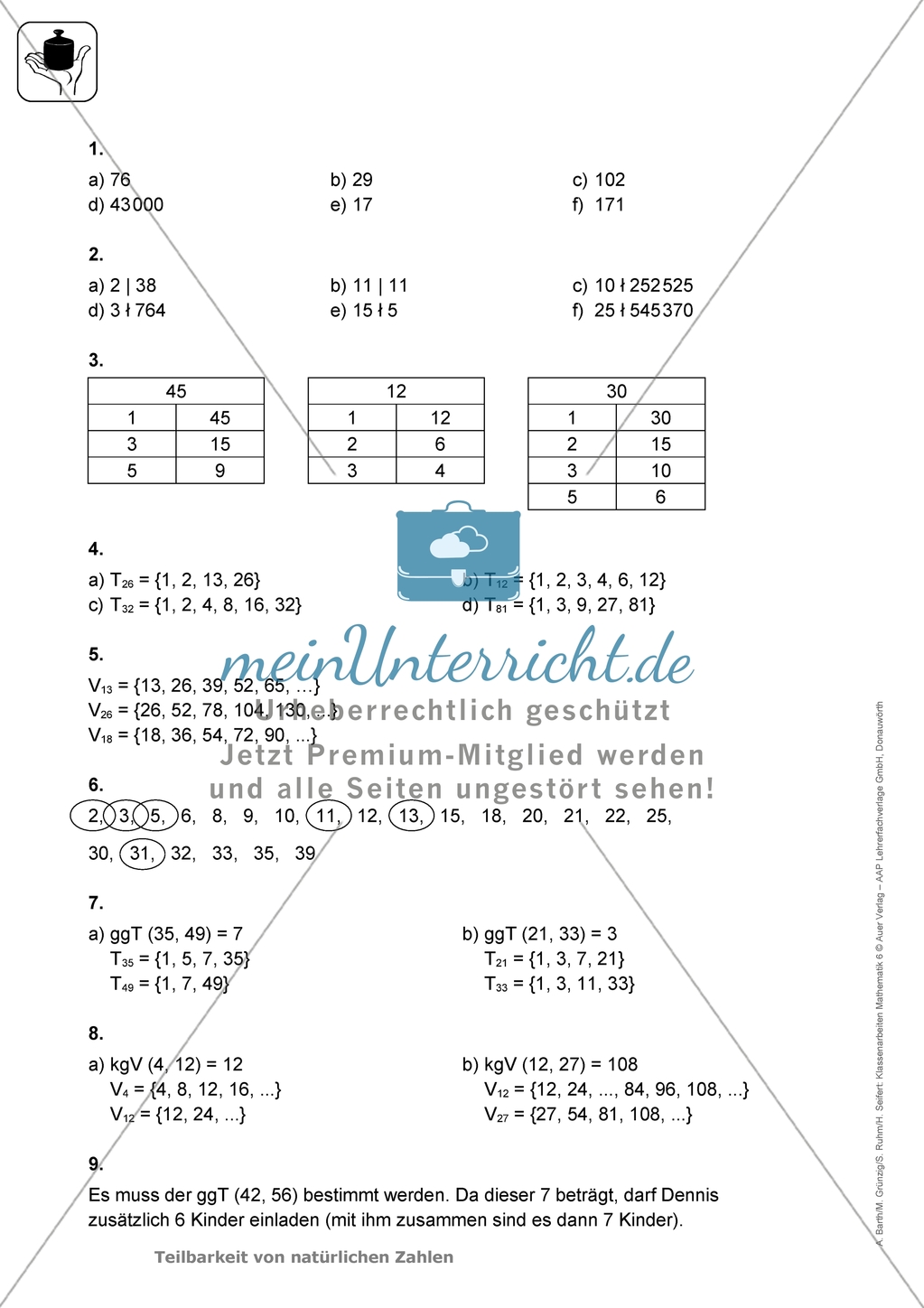 Klassenarbeiten zum Thema:
