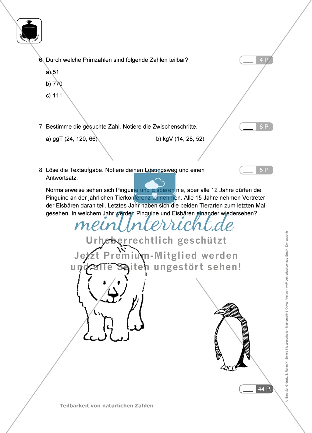 Klassenarbeiten zum Thema: