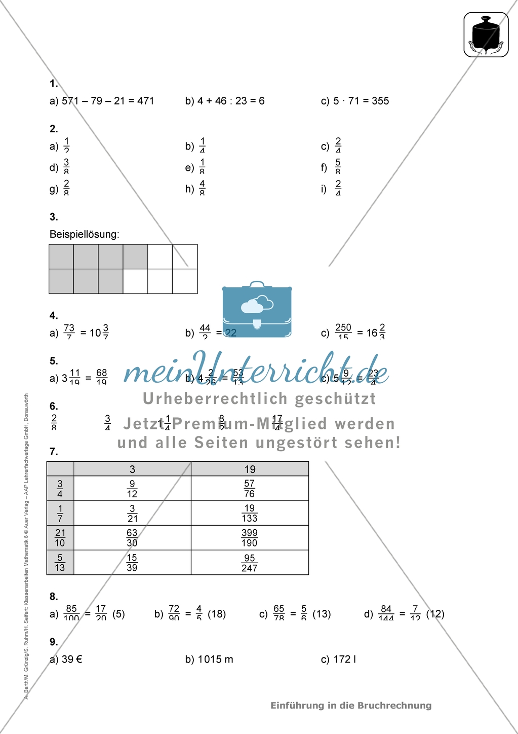 Klassenarbeiten zum Thema: