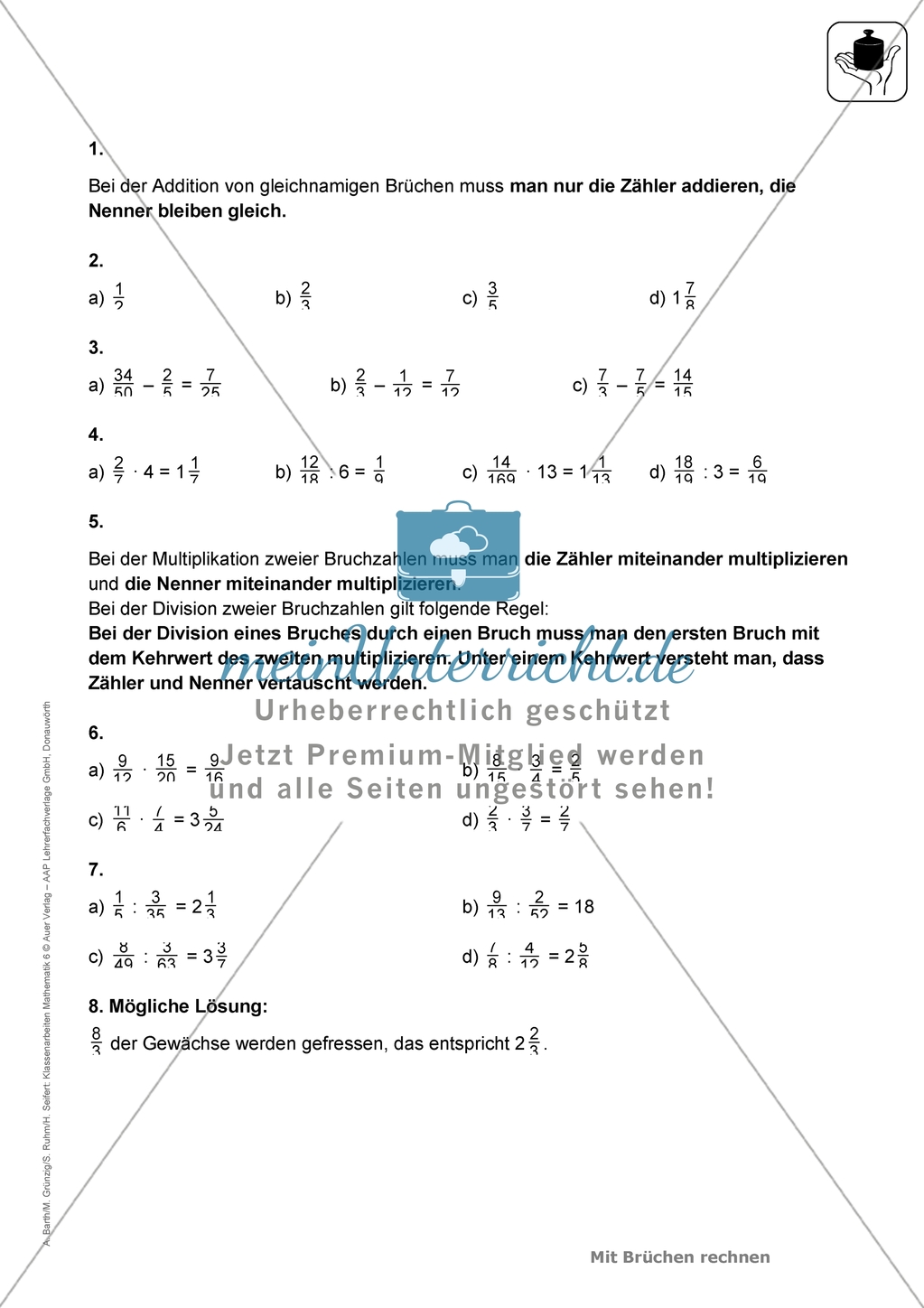 Klassenarbeiten zum Thema: