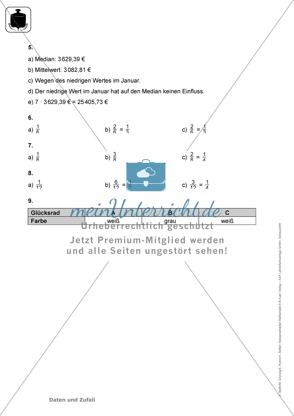 Klassenarbeiten zum Thema:
