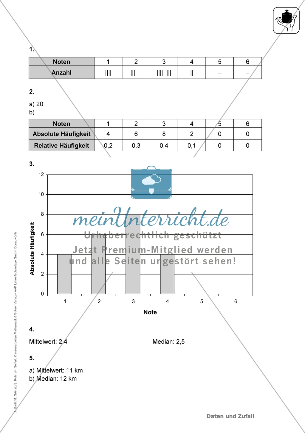 Klassenarbeiten zum Thema: