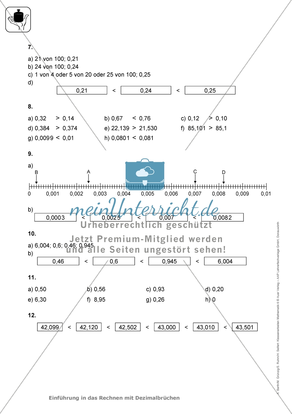 Klassenarbeiten zum Thema: