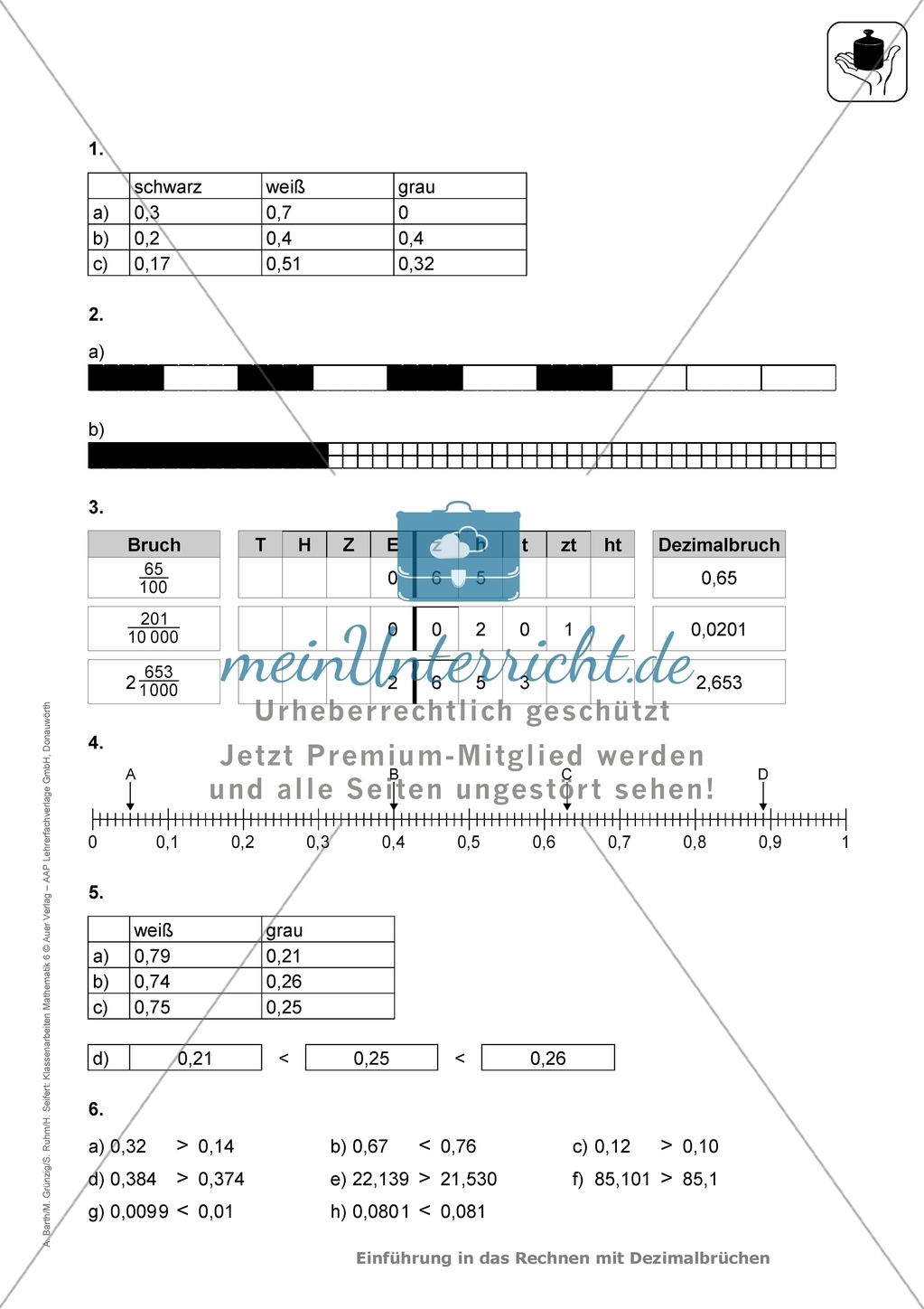 Klassenarbeiten zum Thema: