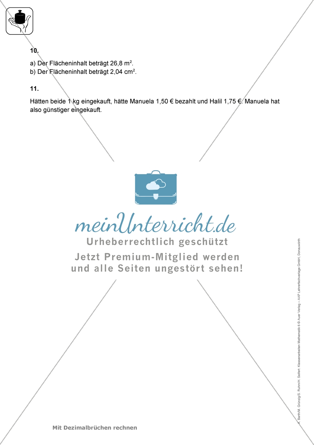 Klassenarbeiten zum Thema: