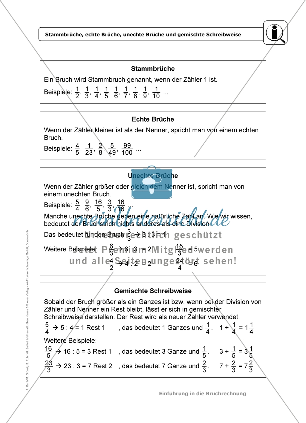 Leichte Übungsaufgaben mit Hinweisen und Lösungen für die Schülerinnen und Schüler zum Thema: