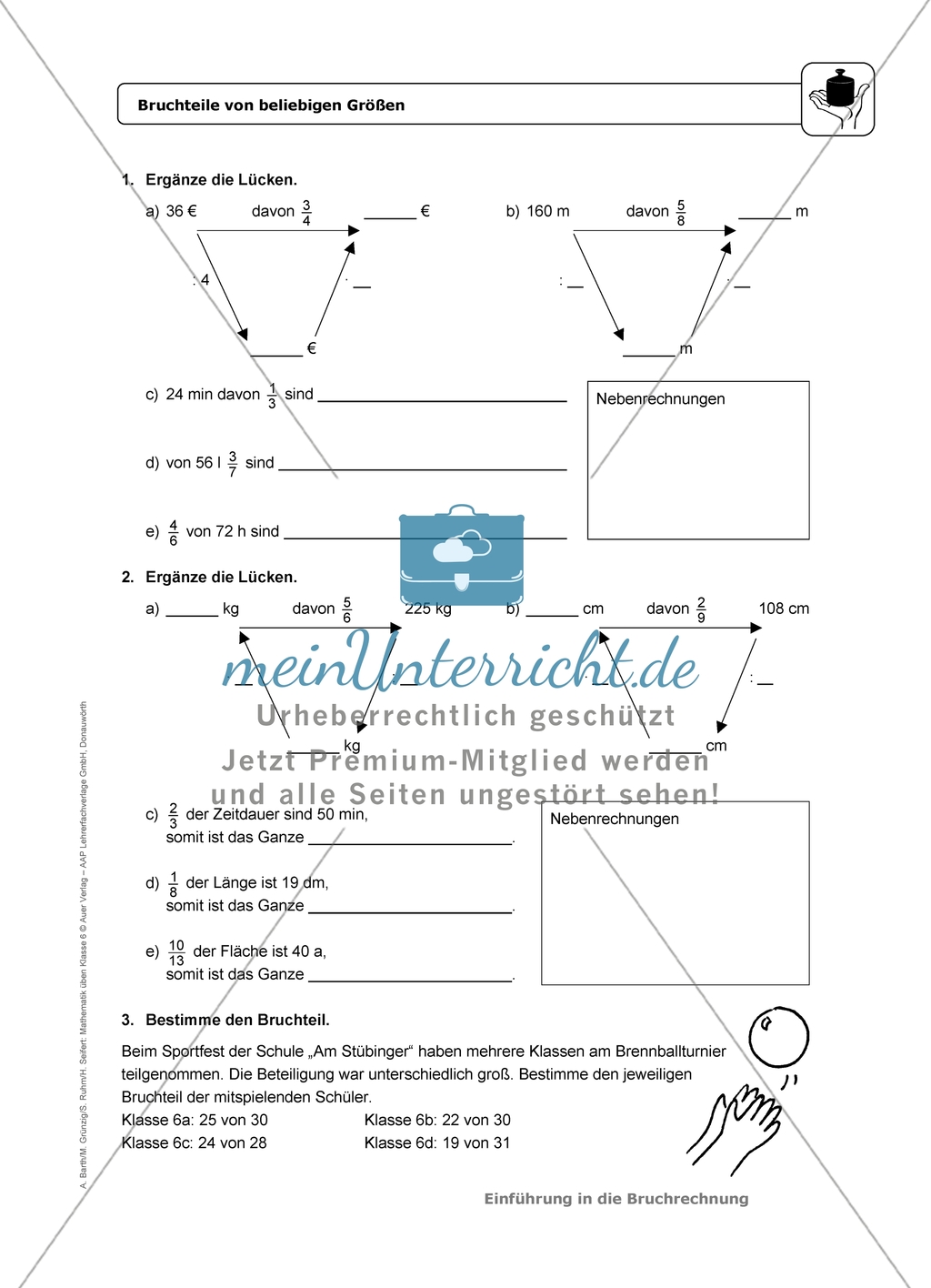 Leichte Übungsaufgaben mit Hinweisen und Lösungen für die Schülerinnen und Schüler zum Thema:
