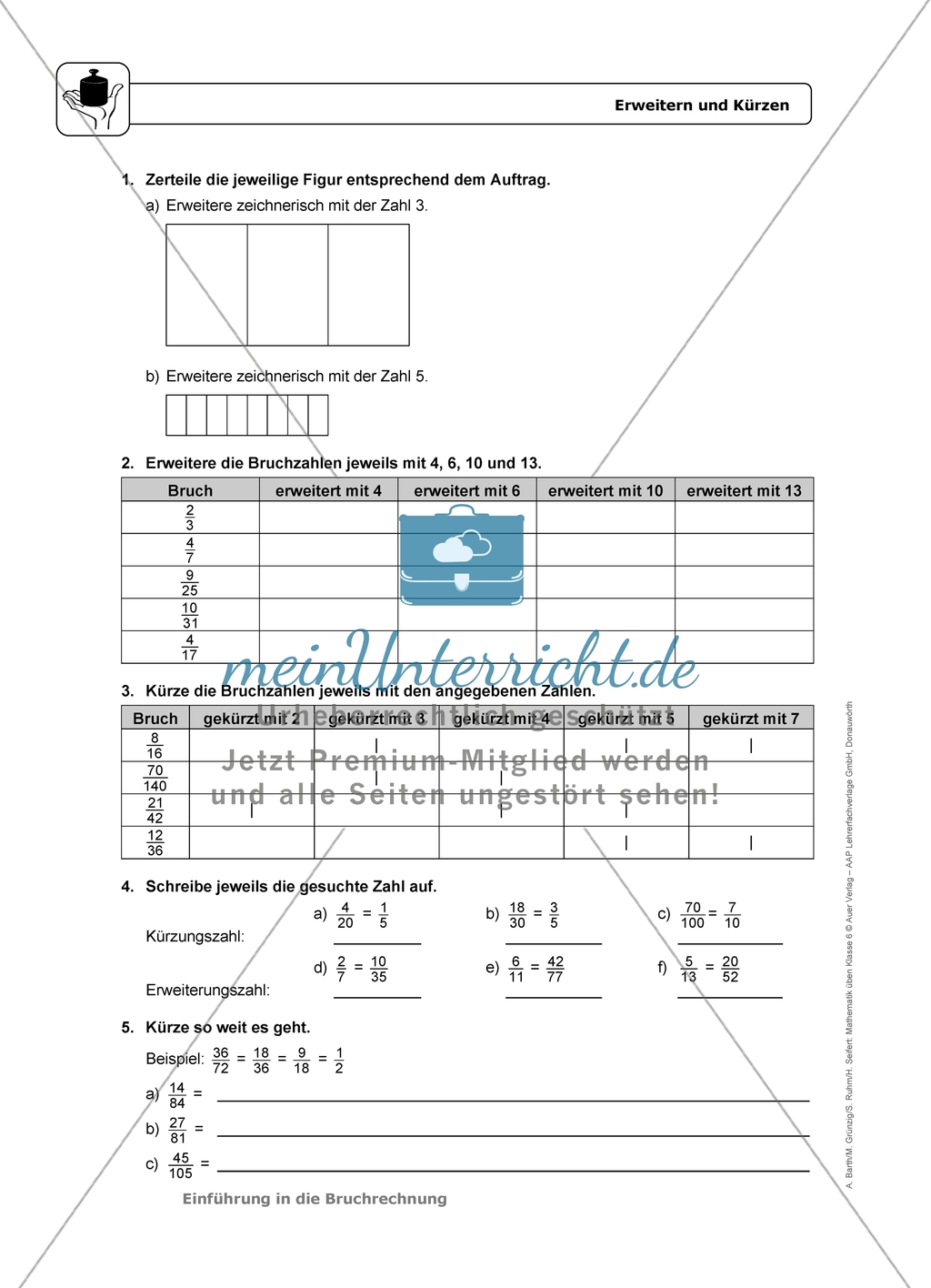 Leichte Übungsaufgaben mit Hinweisen und Lösungen für die Schülerinnen und Schüler zum Thema: