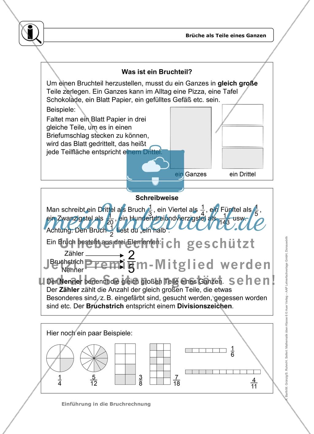 Übungsaufgaben zur Bruchrechnung mit erhöhtem Schwierigkeitsgrad. Preview 1