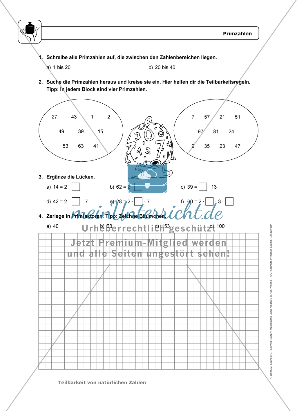 einfache Übungsaufgaben mit Hinweisen und Lösungen für die Schülerinnen und Schüler zum Thema: