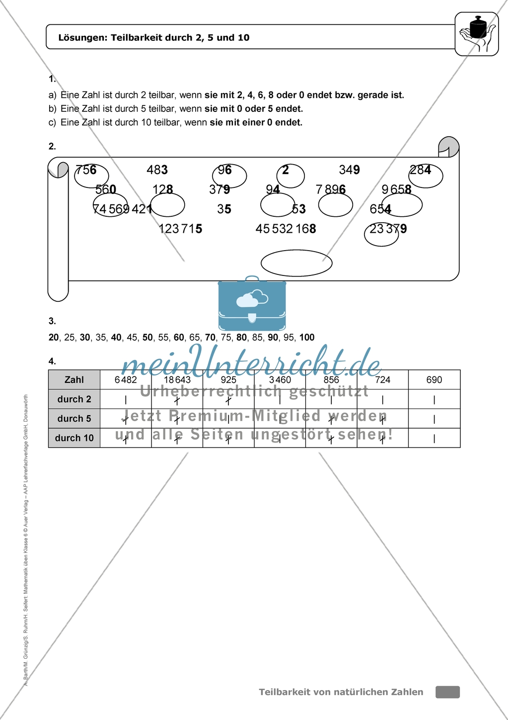 einfache Übungsaufgaben mit Hinweisen und Lösungen für die Schülerinnen und Schüler zum Thema:
