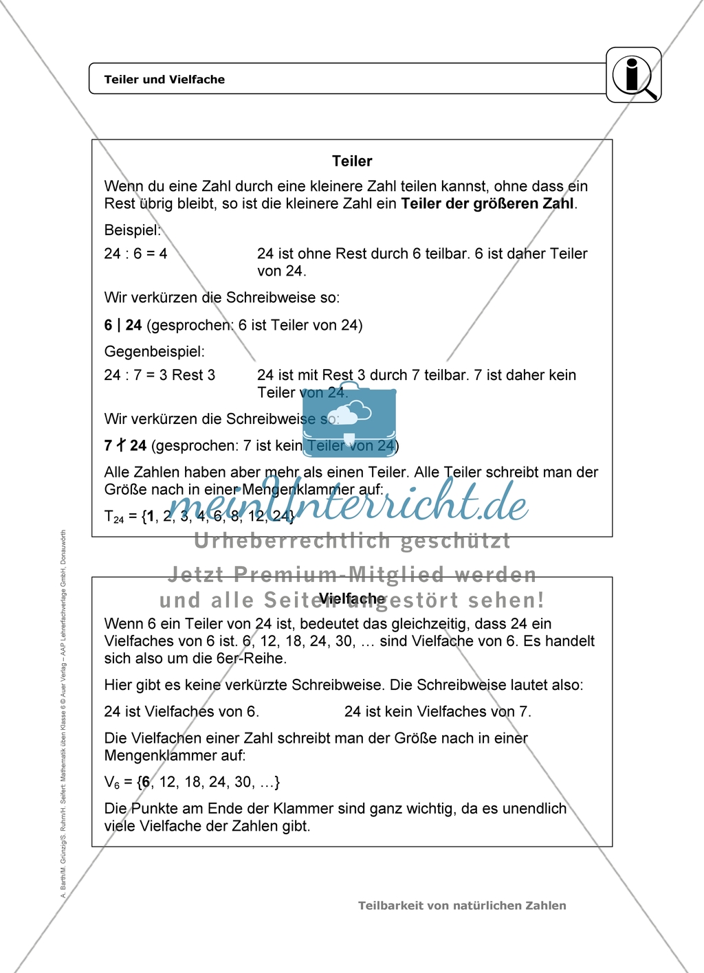 einfache Übungsaufgaben mit Hinweisen und Lösungen für die Schülerinnen und Schüler zum Thema: