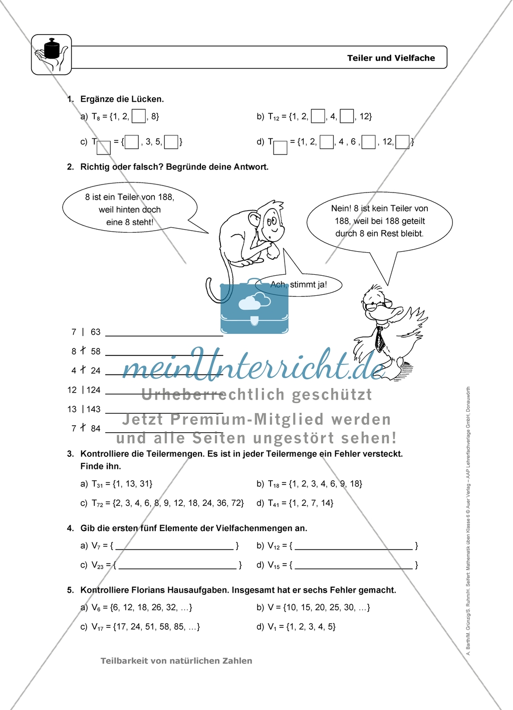 einfache Übungsaufgaben mit Hinweisen und Lösungen für die Schülerinnen und Schüler zum Thema:
