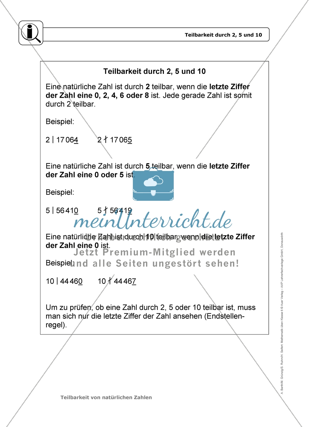 einfache Übungsaufgaben mit Hinweisen und Lösungen für die Schülerinnen und Schüler zum Thema: