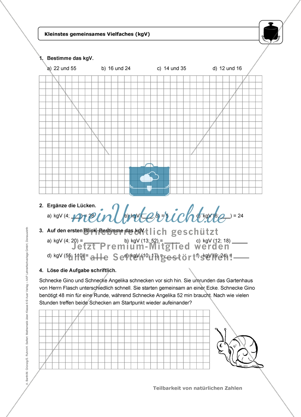 Übungsaufgaben mit Hinweisen und Lösungen für die Schülerinnen und Schüler zum Thema: