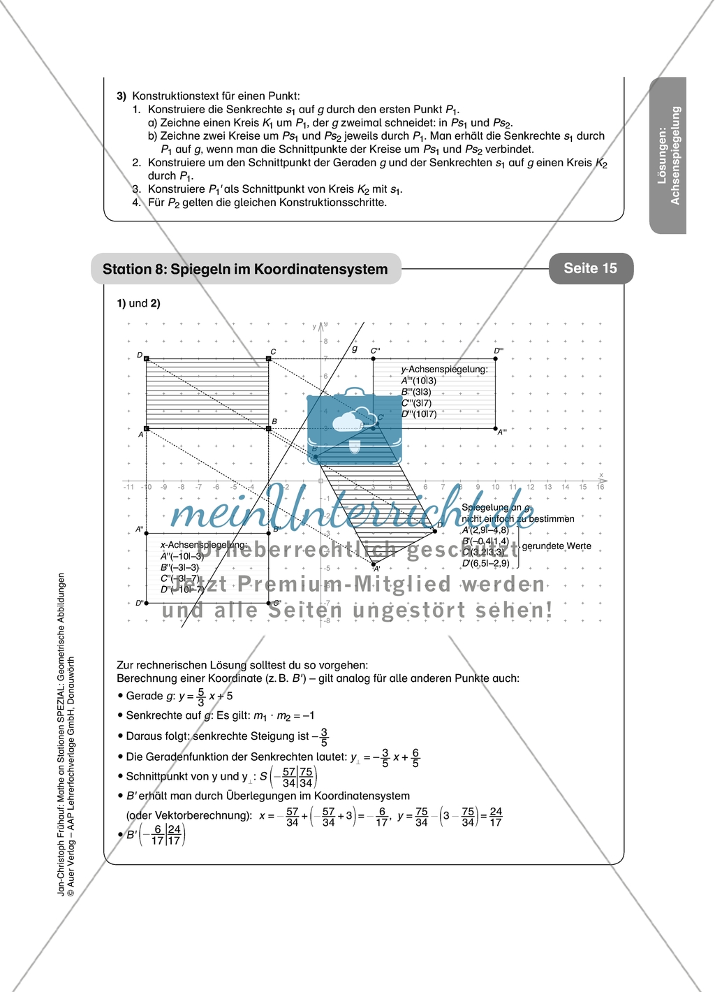 Materialien für eine Stationsarbeit zum Thema: