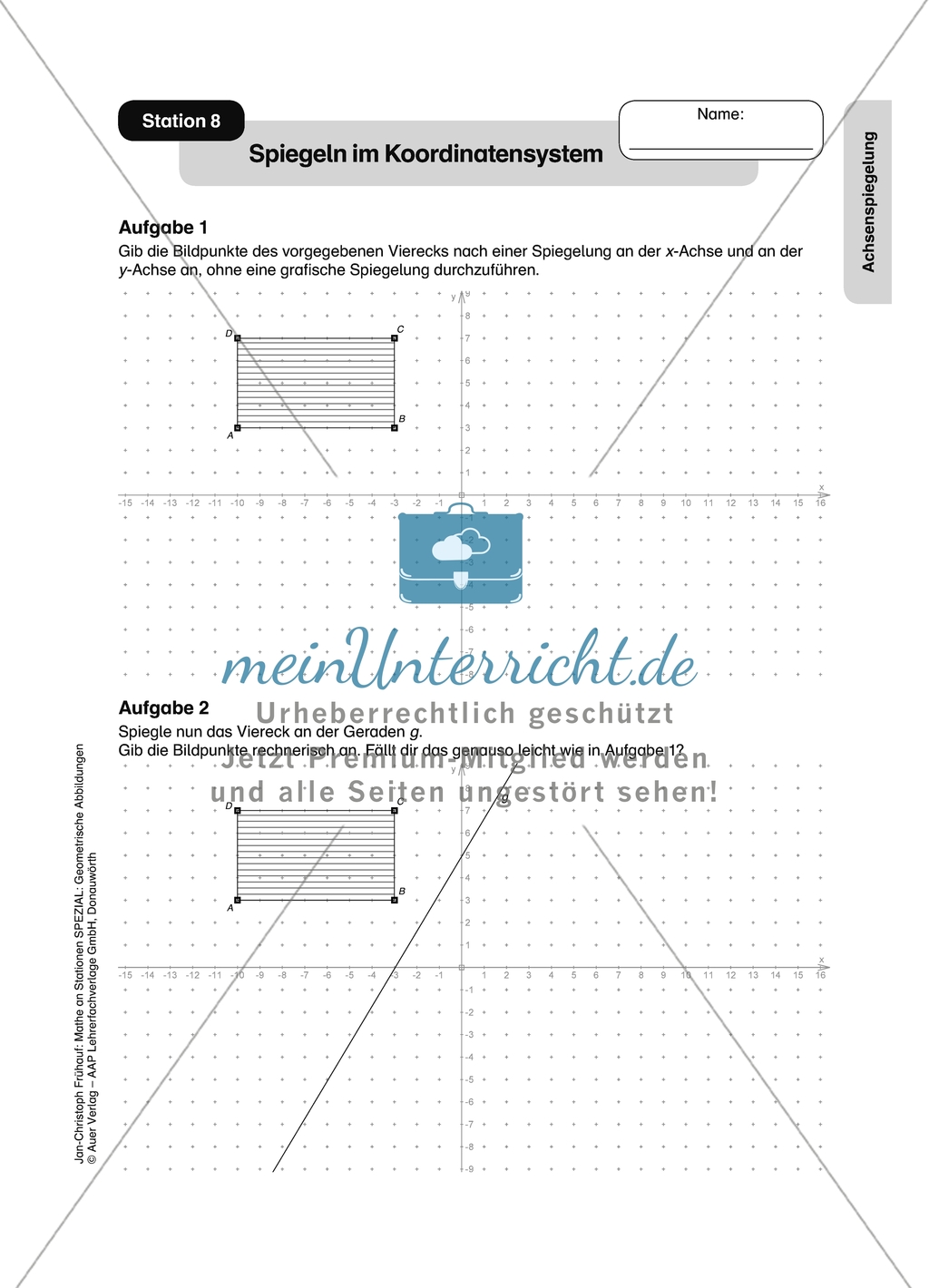 Materialien für eine Stationsarbeit zum Thema: