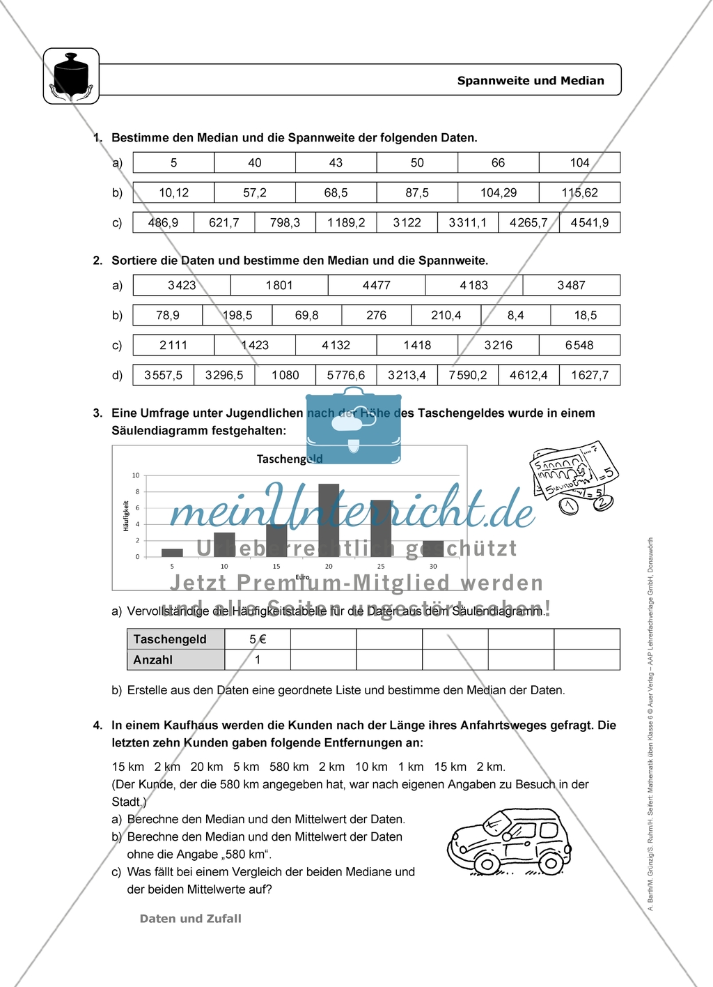 Übungen in erhöhtem Schwierigkeitsgrad zum Thema: