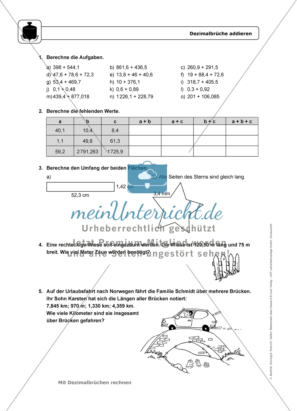 Übungen in erhöhtem Schwierigkeitsgrad zum Thema: