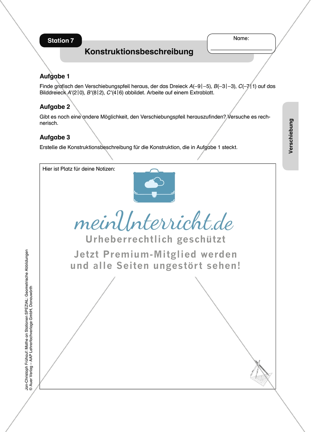 Materialien für eine Stationsarbeit zum Thema: