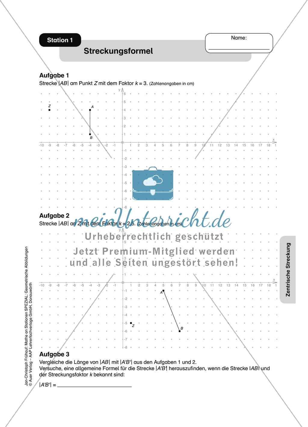 Materialien für eine Stationsarbeit zum Thema: