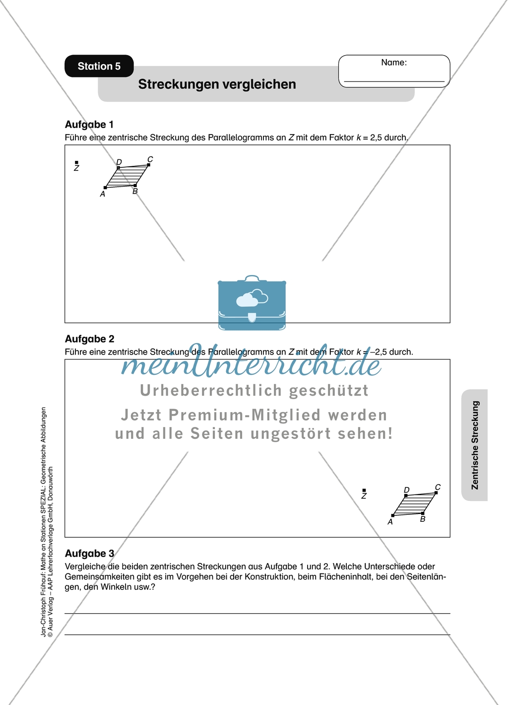 Materialien für eine Stationsarbeit zum Thema: