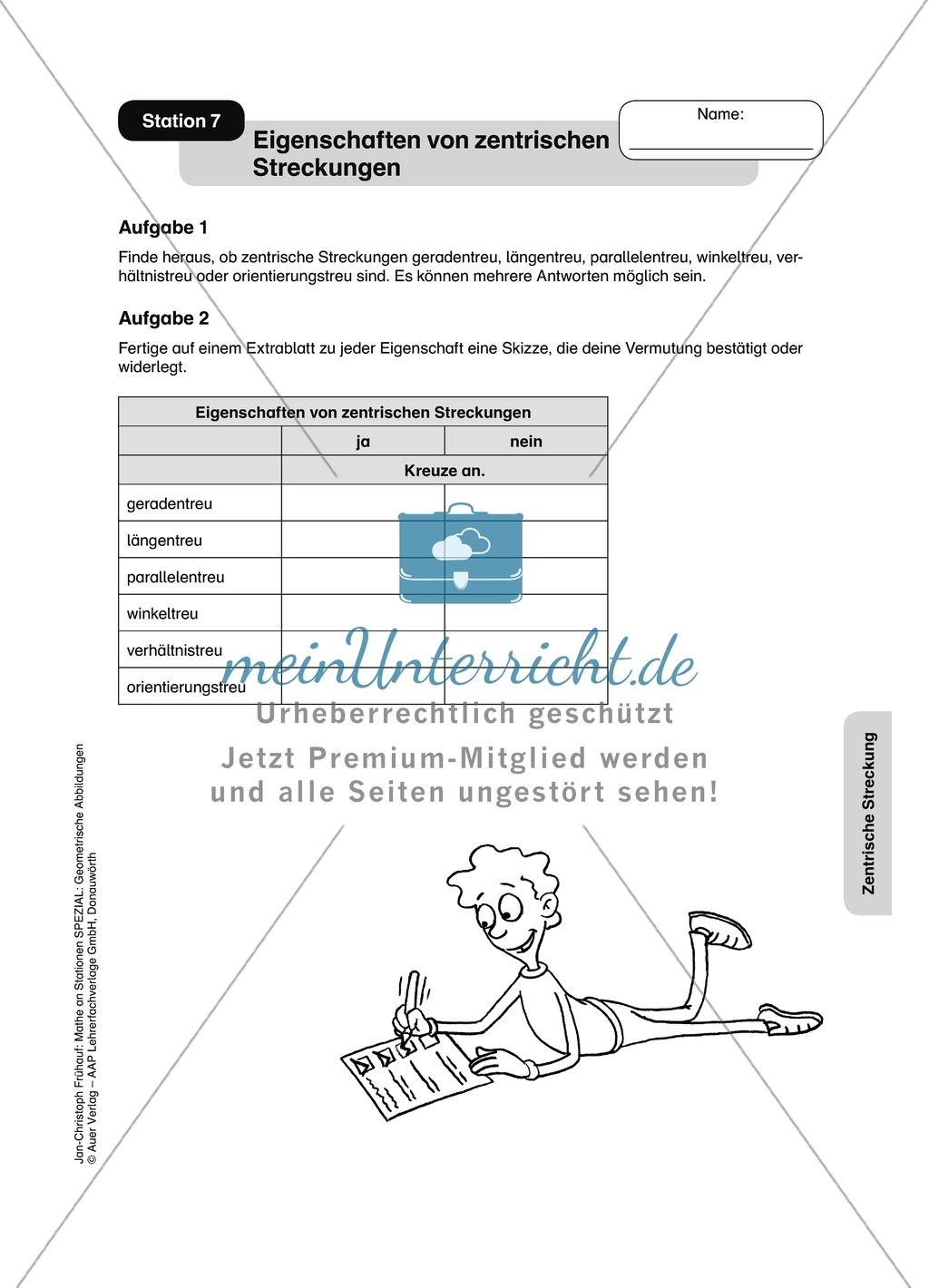 Materialien für eine Stationsarbeit zum Thema: