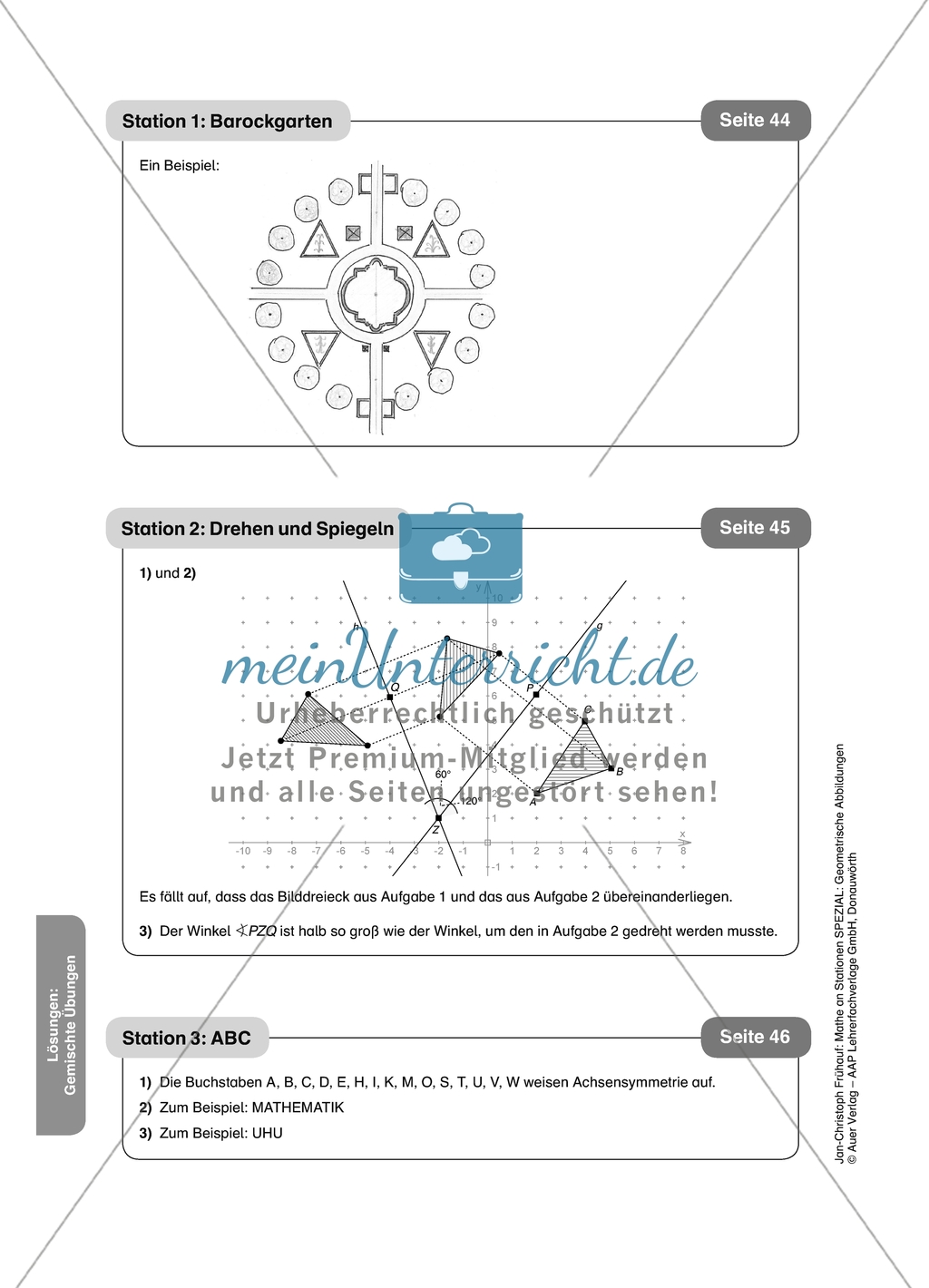 Materialien für eine Stationsarbeit zum Thema: