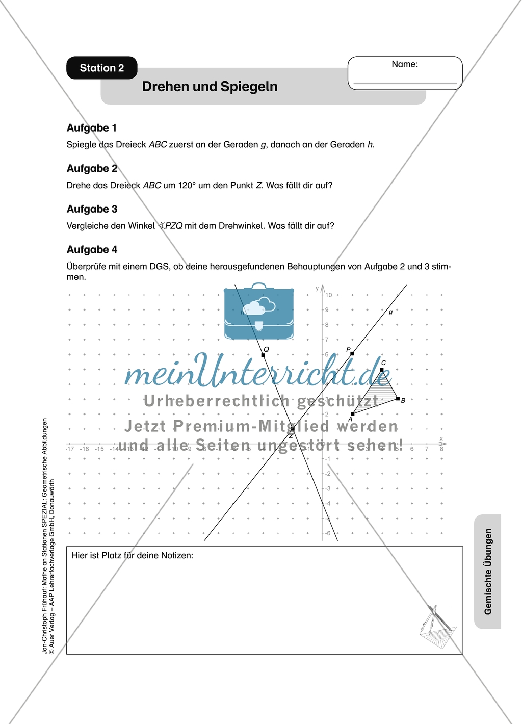 Materialien für eine Stationsarbeit zum Thema: