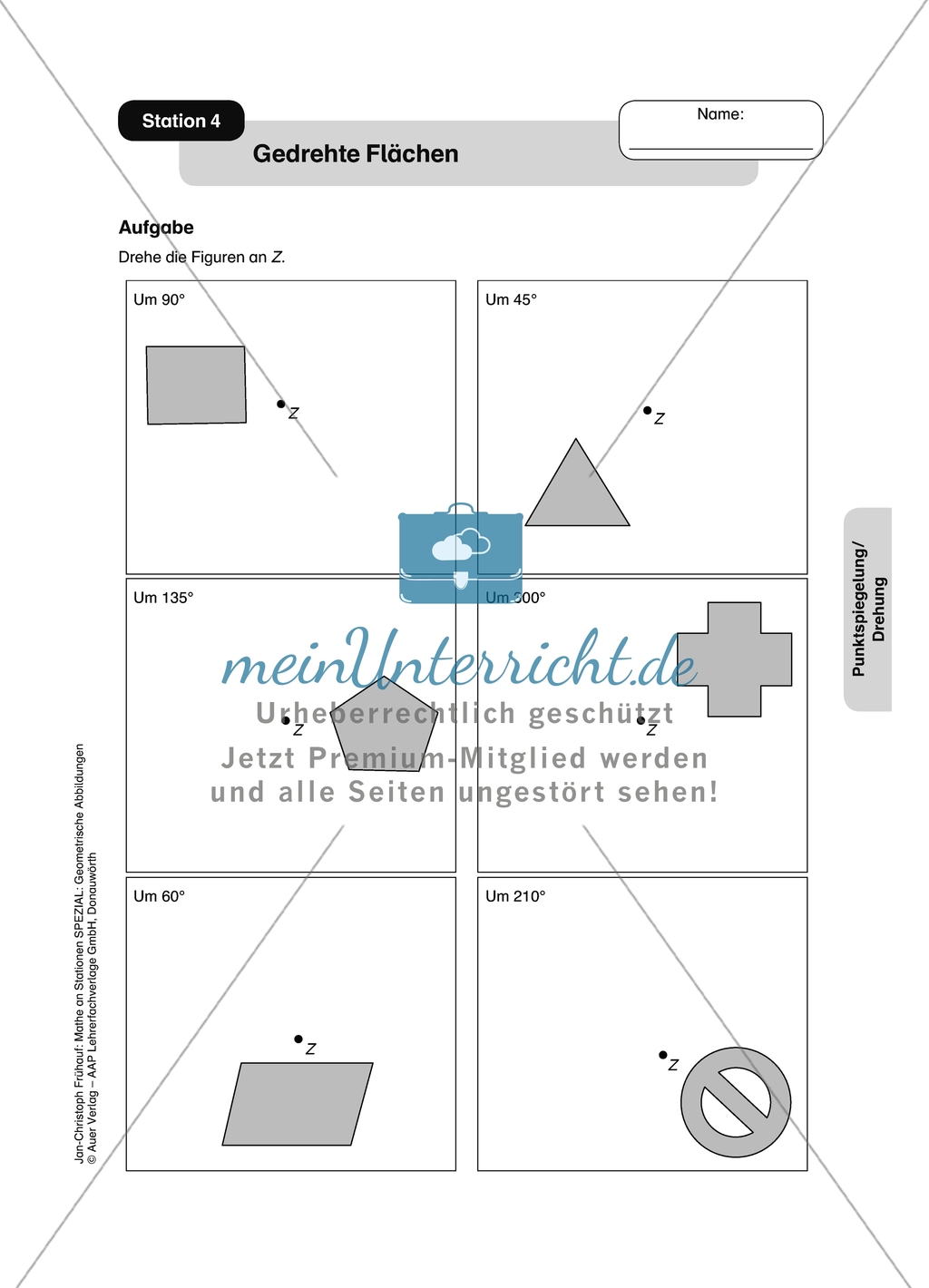 Materialien für eine Stationsarbeit zum Thema: