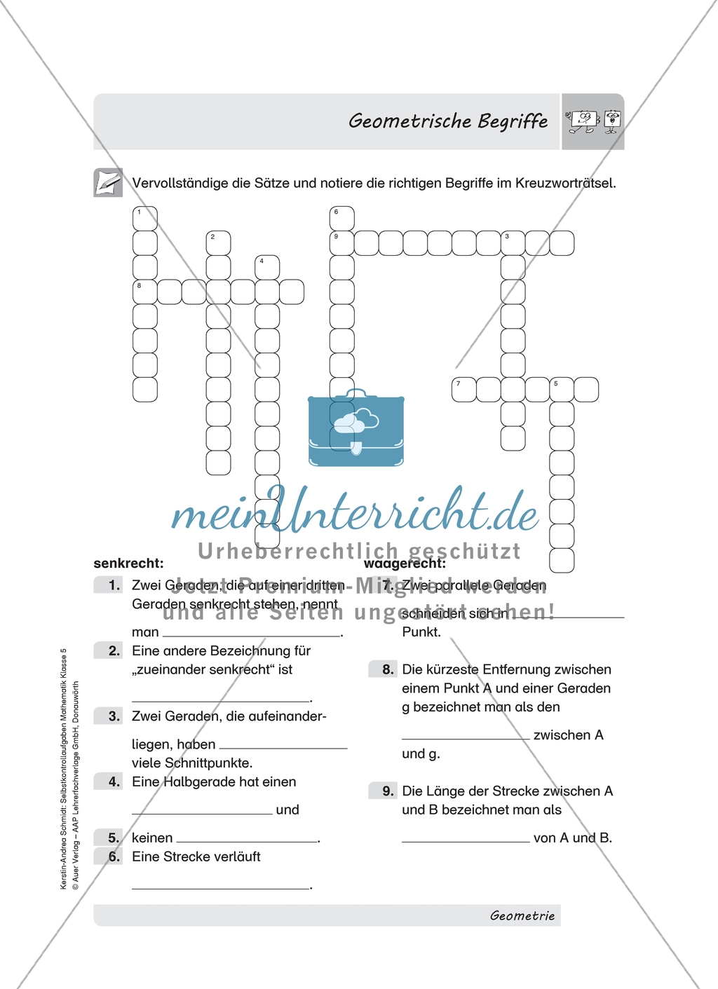 Aufgaben mit Lösungen zum Thema: