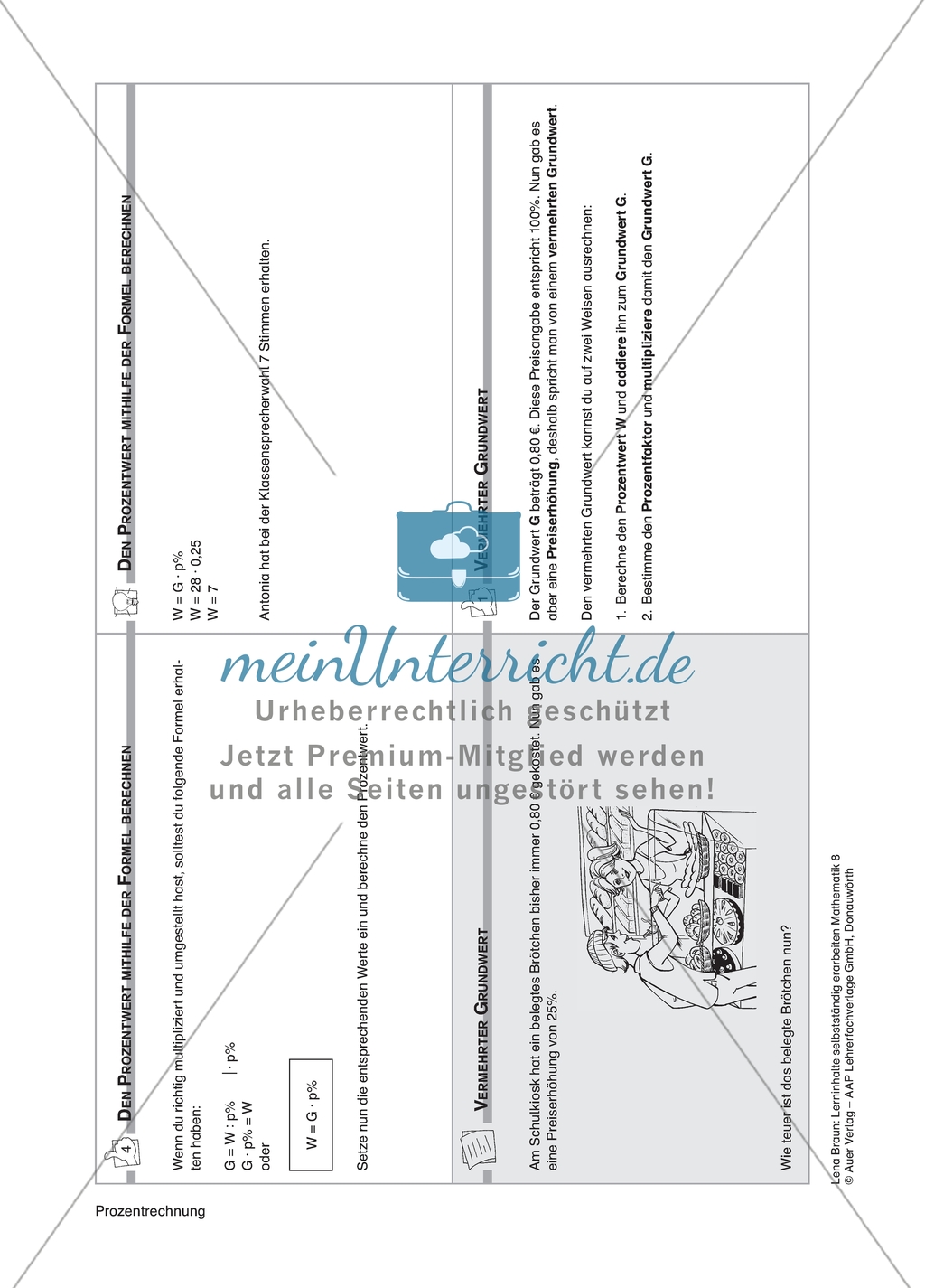 Materialien zur selbstständigen Erarbeitung des Themas: