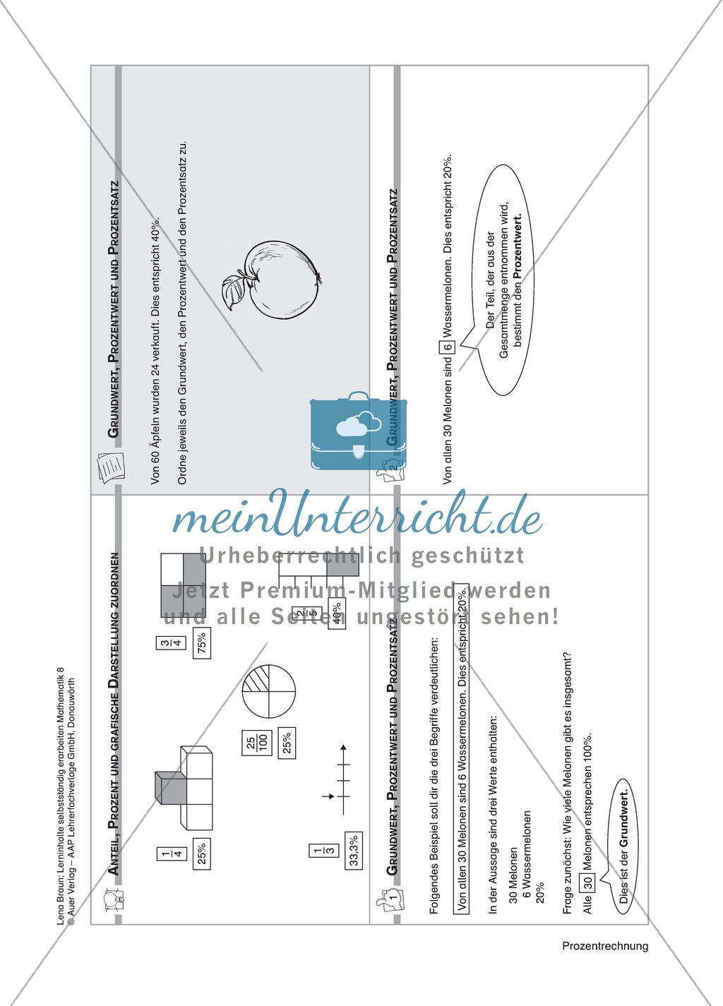 Materialien zur selbstständigen Erarbeitung des Themas:
