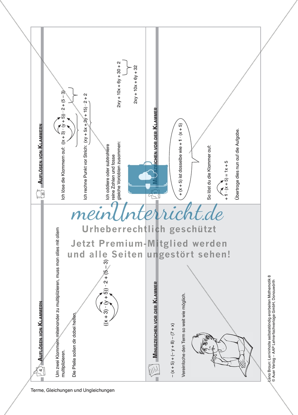 Materialien zur selbstständigen Erarbeitung des Themas: