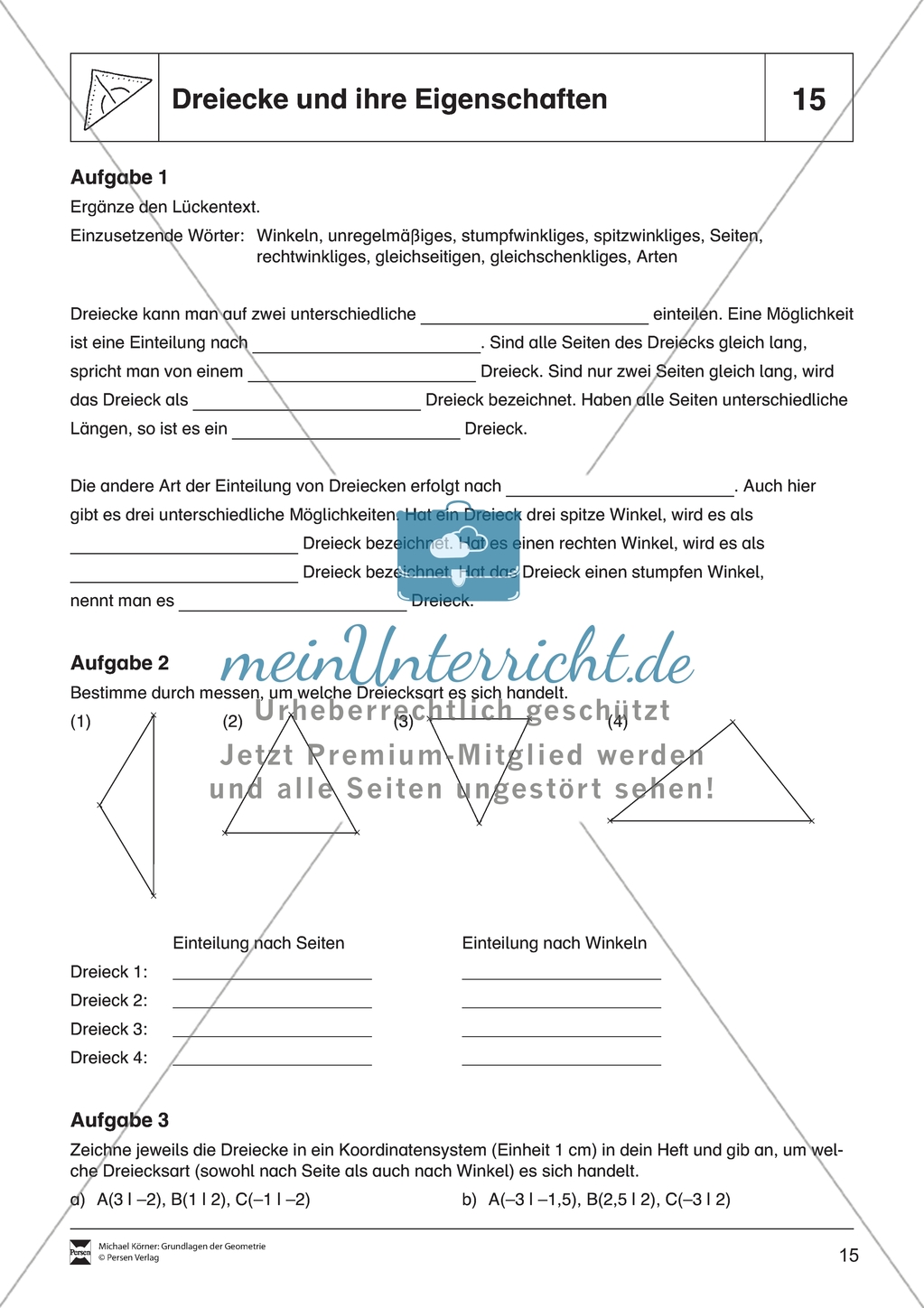 Aufgaben und Lösungen zum Thema: