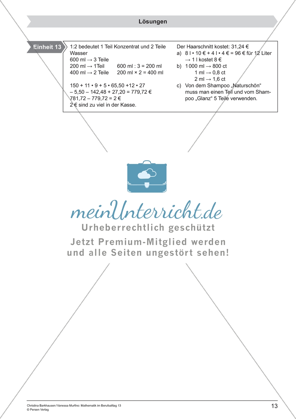 Materialien für eine Kurzeinheit zum Thema: