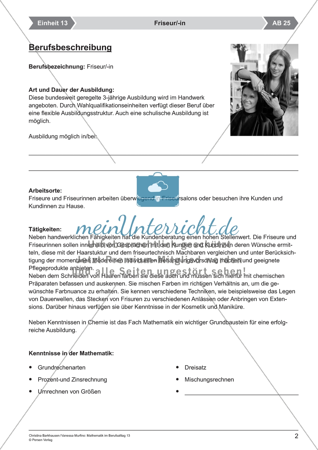 Materialien für eine Kurzeinheit zum Thema: