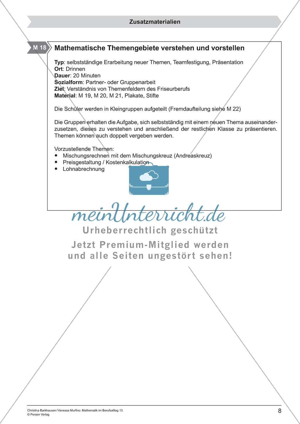 Materialien für eine Kurzeinheit zum Thema: