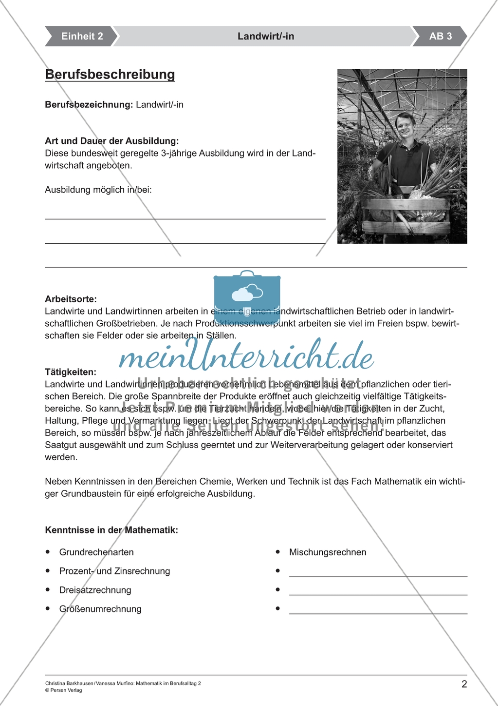 Materialien für eine Kurzeinheit zum Thema: