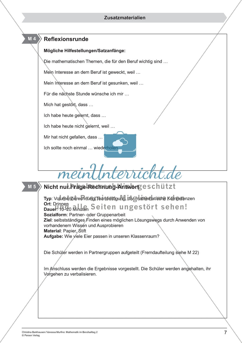 Materialien für eine Kurzeinheit zum Thema: