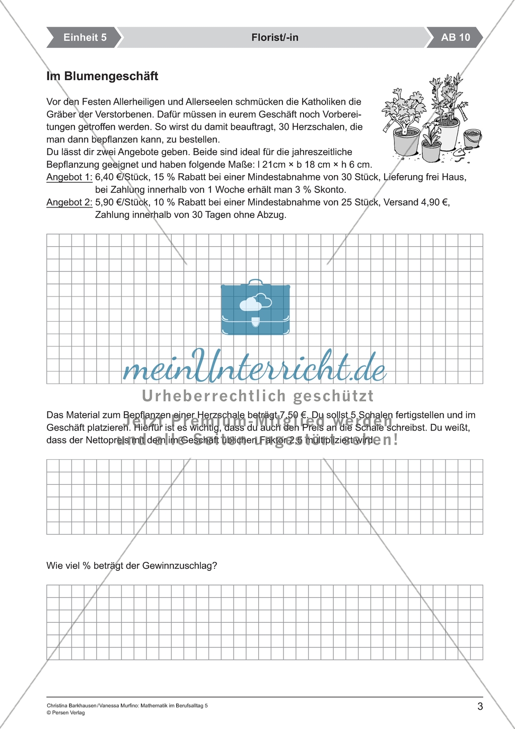 Materialien für eine Kurzeinheit zum Thema: