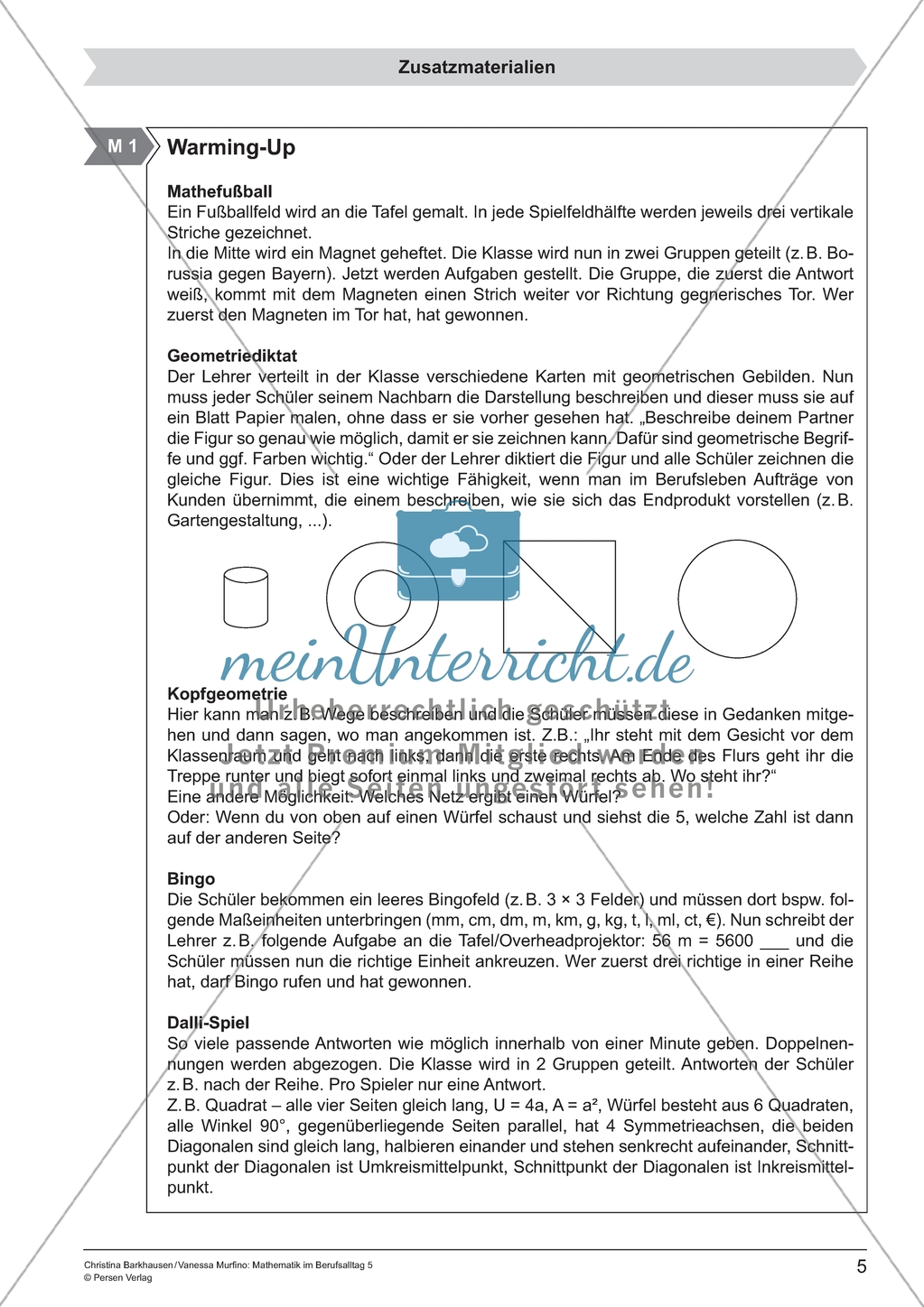 Materialien für eine Kurzeinheit zum Thema: