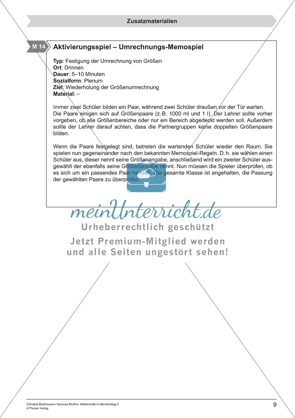 Materialien für eine Kurzeinheit zum Thema: