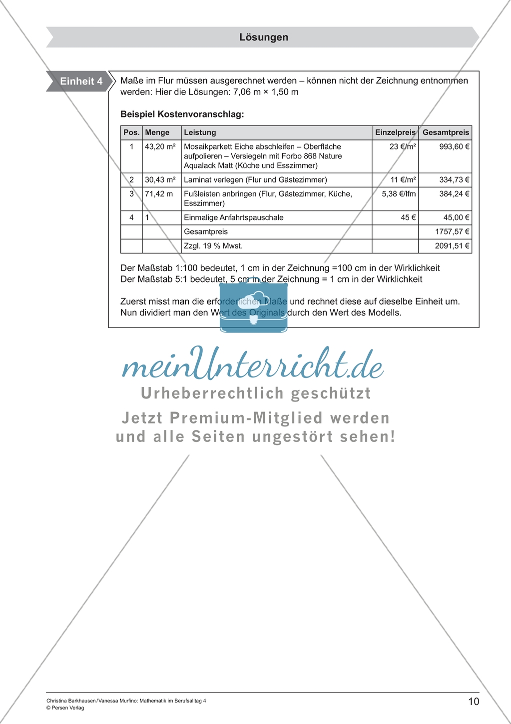 Materialien für eine Kurzeinheit zum Thema: