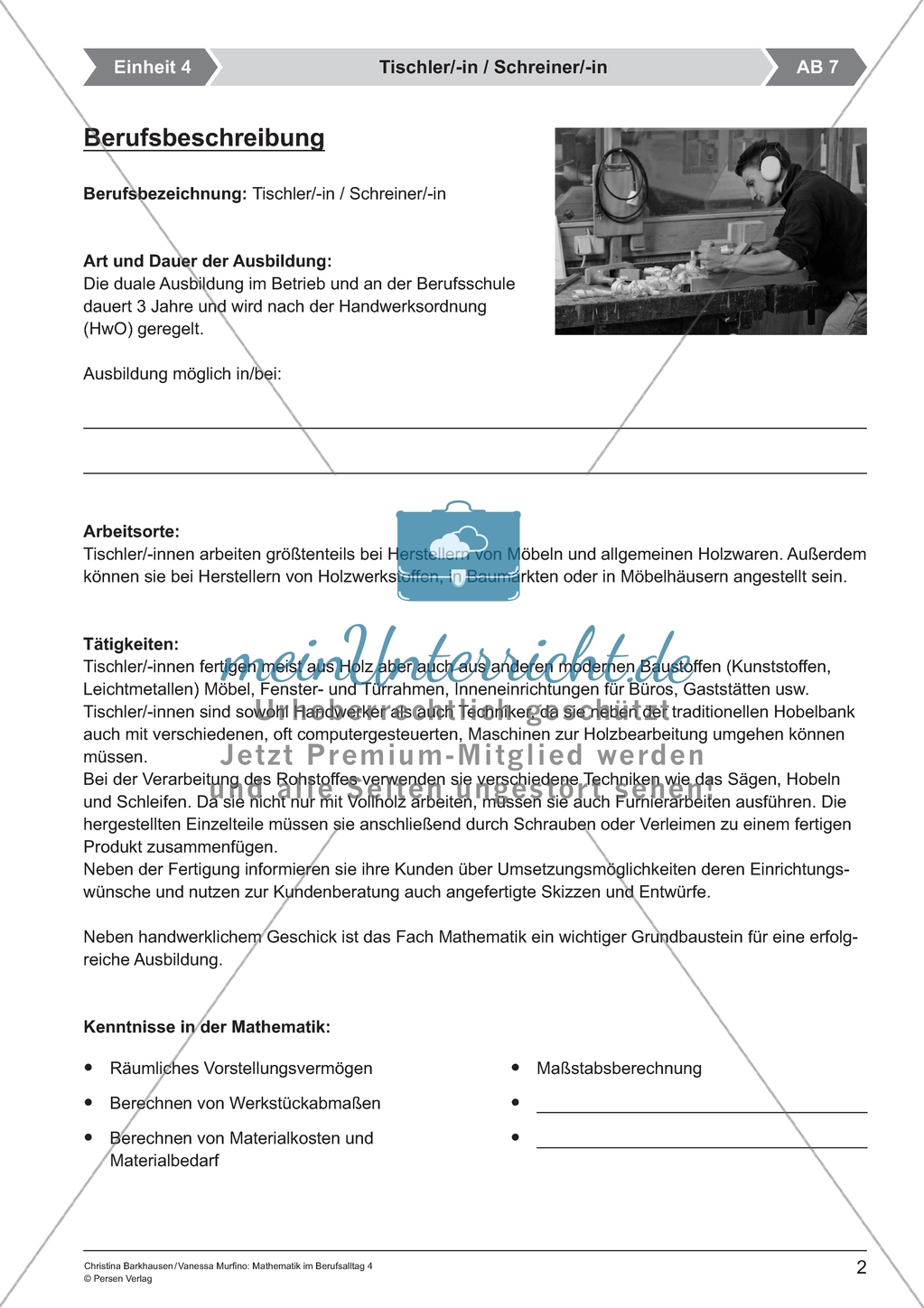 Materialien für eine Kurzeinheit zum Thema: