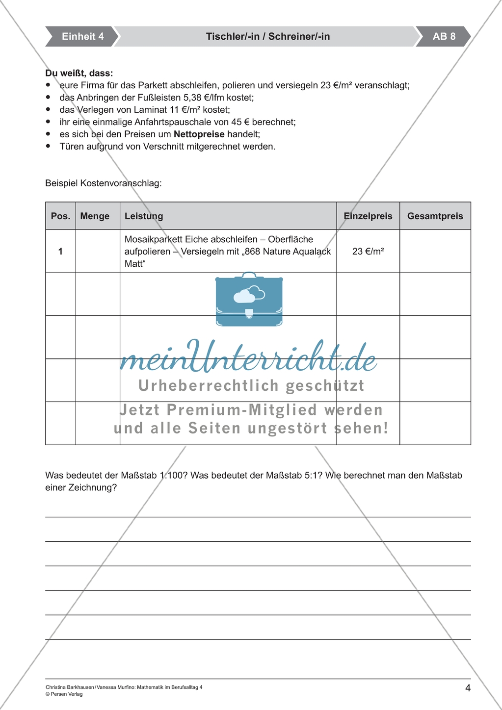 Materialien für eine Kurzeinheit zum Thema: