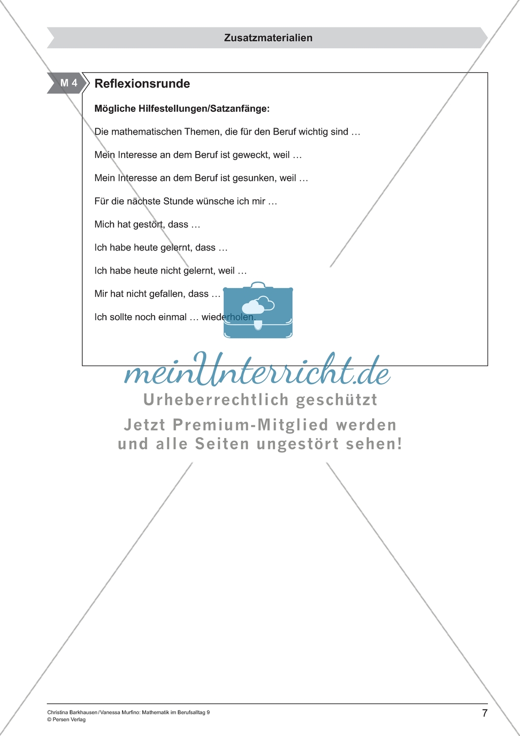 Materialien für eine Kurzeinheit zum Thema: