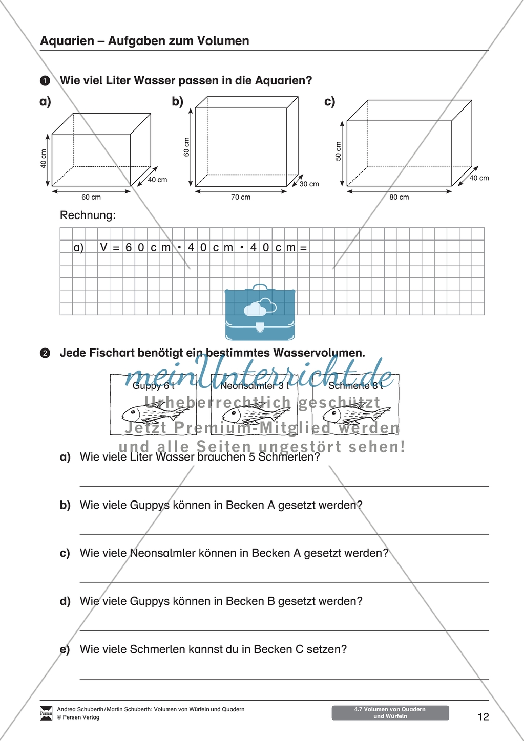 Arbeitsblätter zum Thema