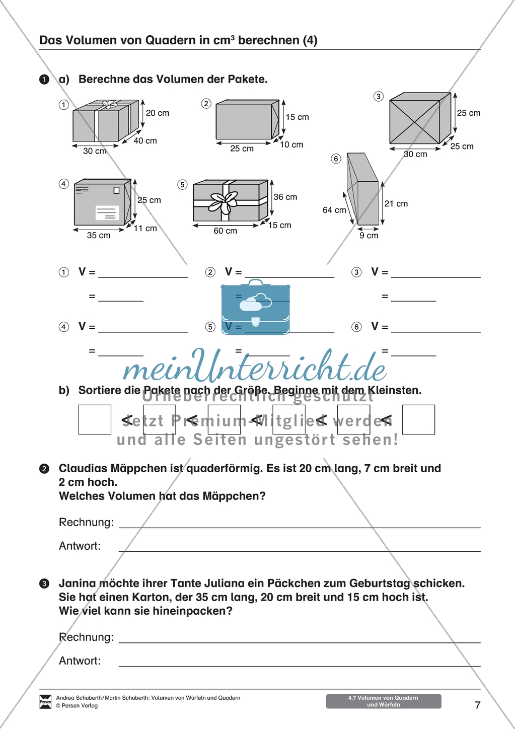 Arbeitsblätter zum Thema